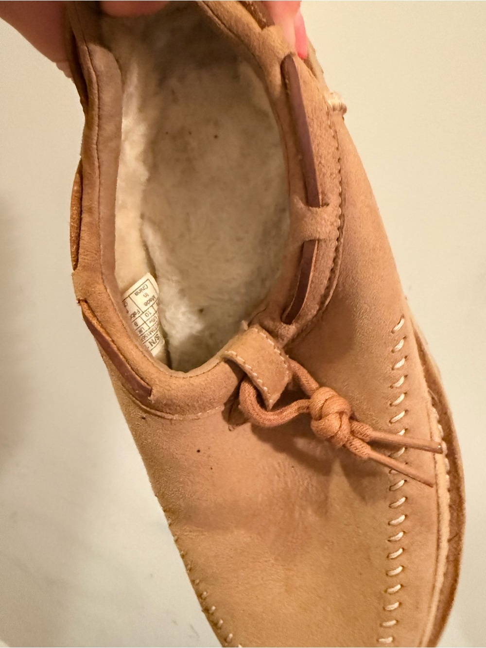 UGG Tasman Crafted Regenerate Suede Moccasin Slipper - Tan - Picture 2 of 7